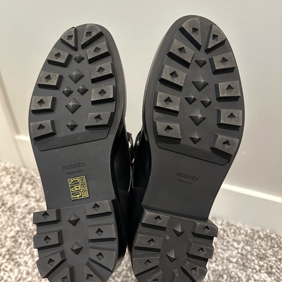 Hermes Kelly Chunky Loafers in Black Size 37 - Picture 2 of 10